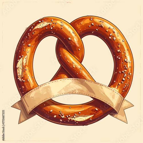 Oktoberfest icon vector Icons of pretzel, beer, Bavarian hat, and other traditional German symbols for festive design