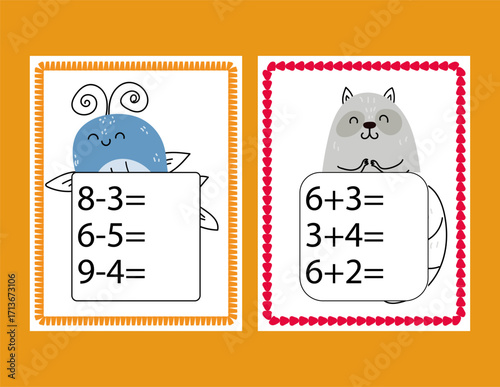 Cute Doodle Animal Math Activity