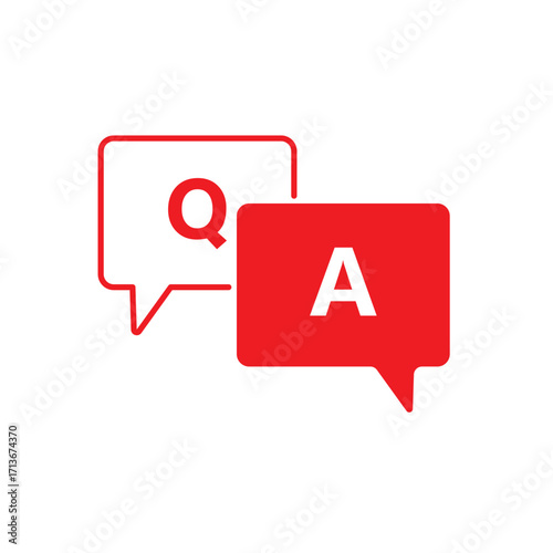 Q and A icon. Questions and Answers icon