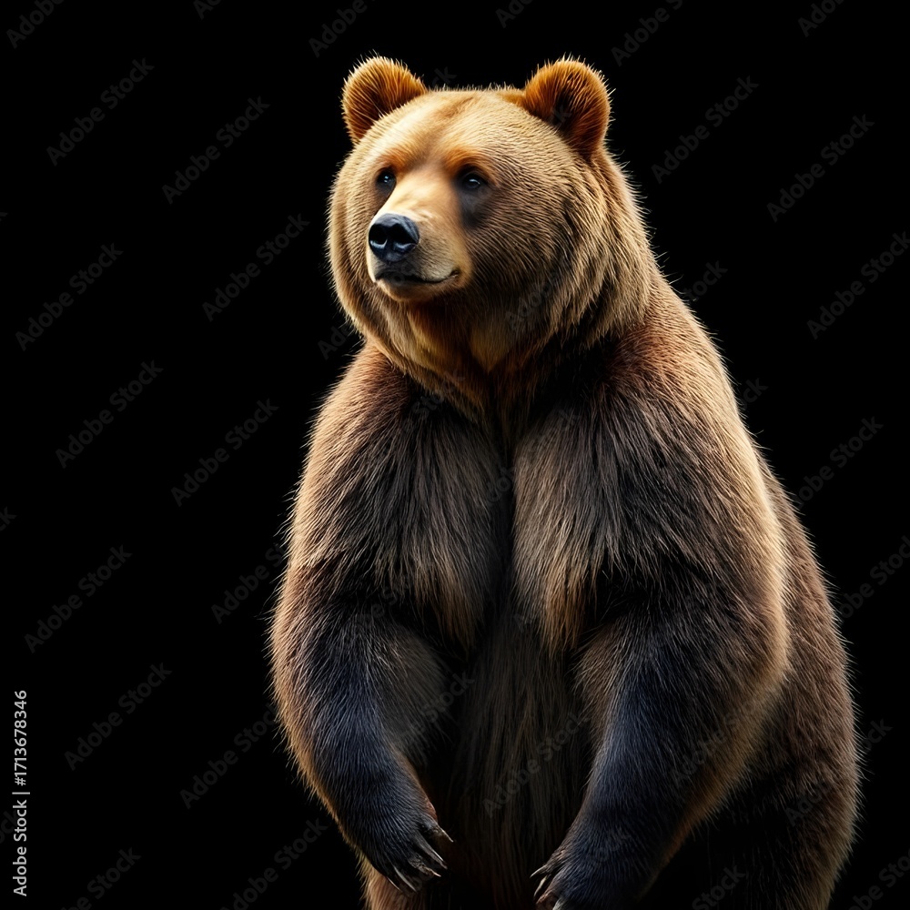Fototapeta premium brown bear isolated on white