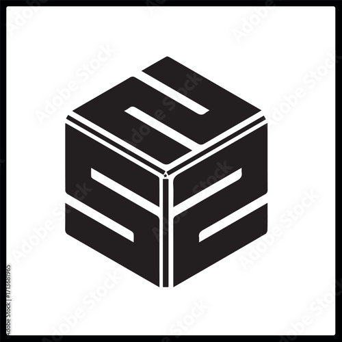 black and white box vector