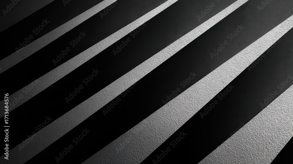 Obraz premium Abstract Diagonal Shadows - Monochromatic Light and Dark Stripes.