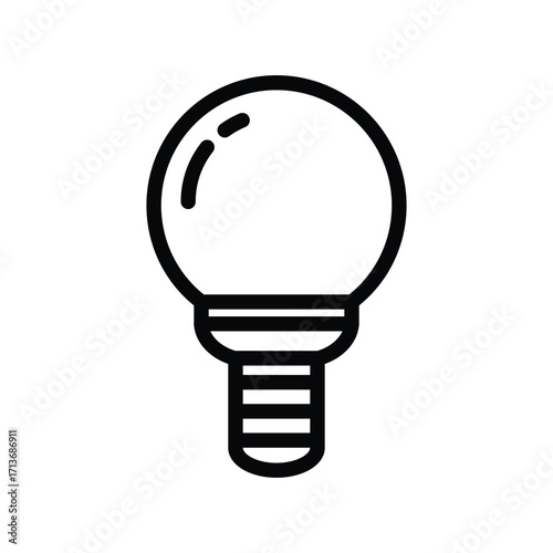 led fluorescent bulb outline icon vector design good for web or mobile app