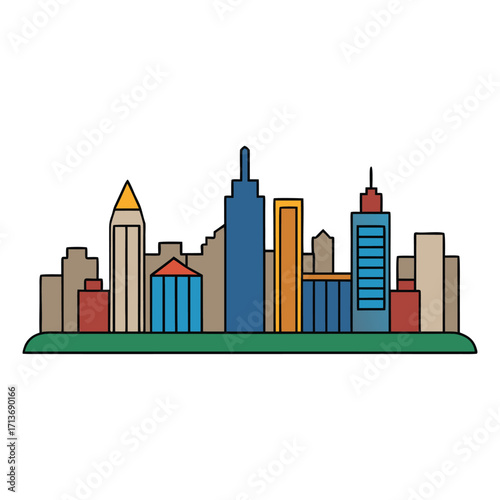 A stunning city skyline at dusk, with towering skyscrapers, glowing lights, and reflections on the water, capturing the vibrant energy and beauty of urban life.
