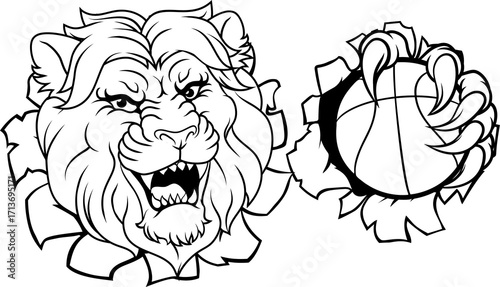 Lion Basketball Animal Spor...