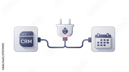 Advanced Seamless CRM Email Integration with Calendar Scheduling and Automation for Enhanced Productivity and Client Management,with white Transparent background