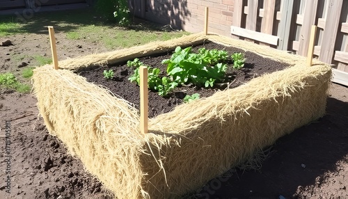 Straw Bale Raised Beds Using straw bales as the base for a raise