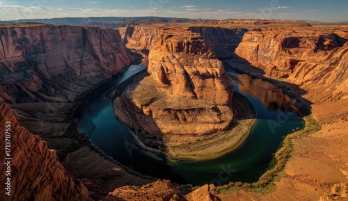 Vast canyon with river loop