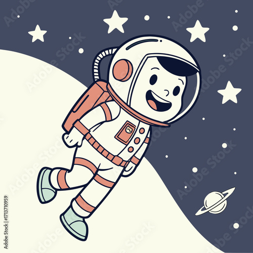 Playful Astronaut Mascot Character 1