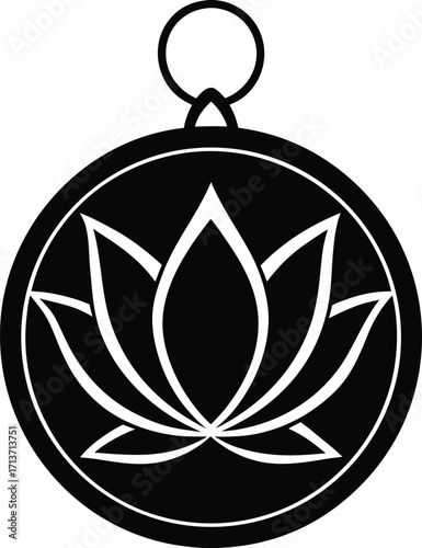 Elegant lotus flower locket design for spiritual growth and purity