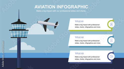 Aviation Infographic Flight and Air Traffic Control