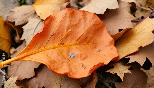 Crisp Autumn Leaf A dry brittle leaf that crinkles and rustles u
