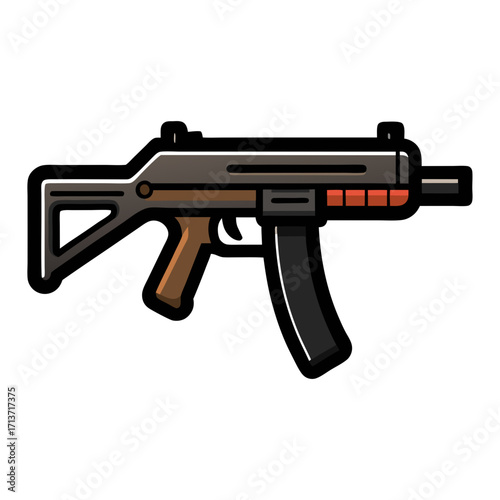 assault rifle vector illustration