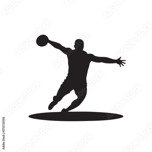 Sports Player Silhouette Vector | Athletic Silhouettes for Graphic Design