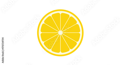 Close-up view of a bright yellow lemon slice.
