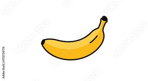 A single ripe yellow banana illustration.