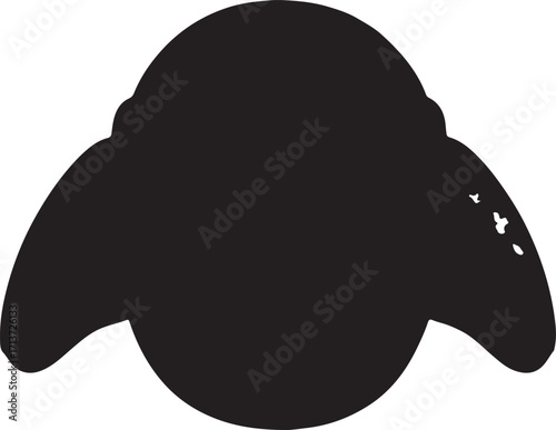 Black and white silhouette of a horse head profile view graphic
