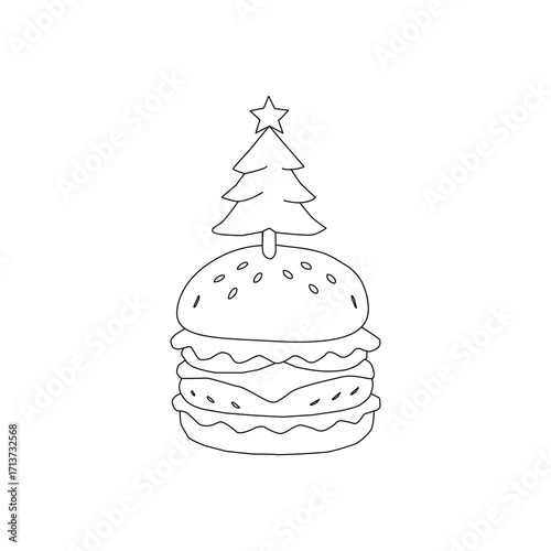 doodle burger pattern background. doodle fast food burger seamless pattern background. seamless pattern of hamburger in doodle style. Seamless Pattern of a Cheese Burger. Burger with stick. 