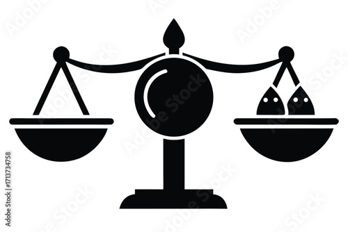 balanced diet silhouette vector icon