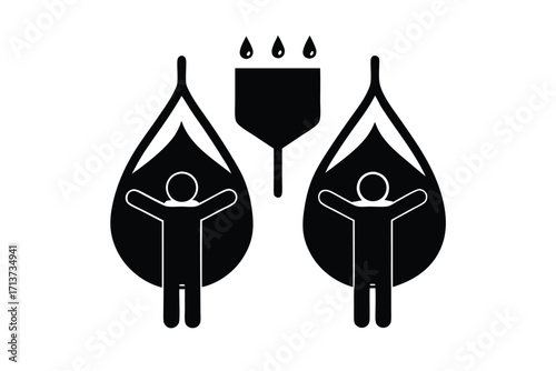 blood donation campaign silhouette vector icon