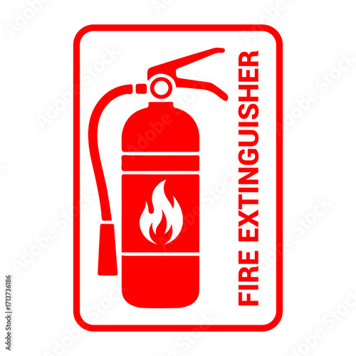 fire Extinguisher icon, fie safety symbol vector