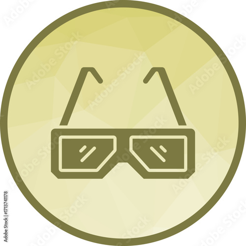 3D glasses icon vector image. Suitable for mobile apps, web apps and print media.