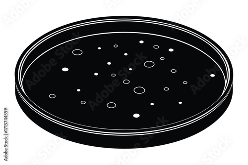 petri dish silhouette vector icon