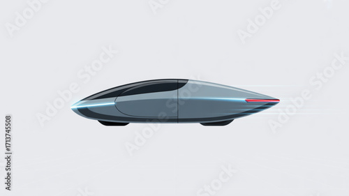 Futuristic concept car design for electric vehicles and autonomous driving technology showcase render model