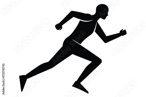 running for health silhouette vector icon