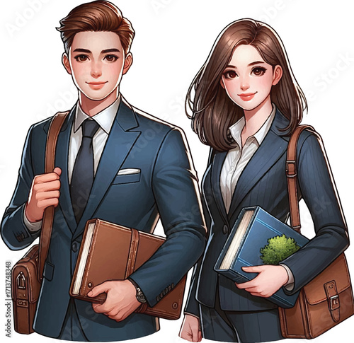 Bussiness man and women