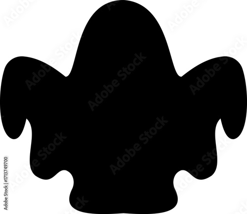 Simple Flying Halloween Ghost Silhouette