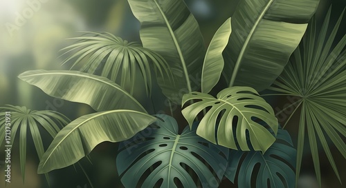 Tropical Leaves Illustration