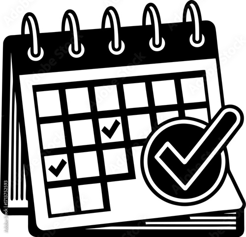 Calendar Icon with Check
