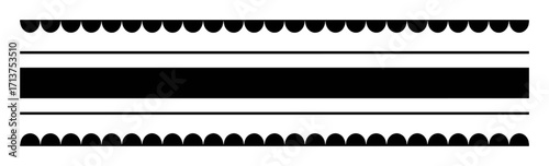Abstract Black and White Geometric Border Design