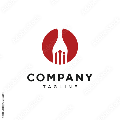 Sydney Australia Fork Logo Icon Vector