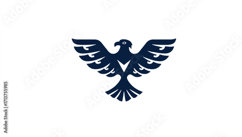 Majestic eagle logo design symbolizing freedom and power for company branding with outstretched wings graphic representation