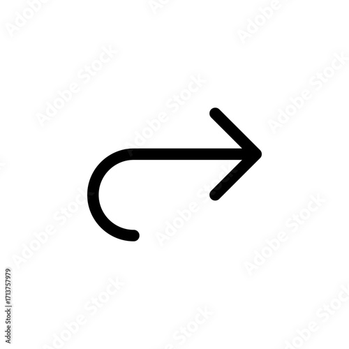 Forward Icon Line Style for UI and Navigation
