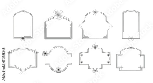 A collection of ornate vintage decorative frames for graphic design purposes.