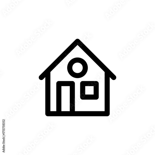 Home Icon Line Style for UI and Mobile App