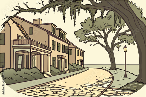 Amelia Island in Florida, historic brick town, sandy beaches, and moss-draped oaks