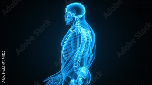 X-ray Visualization of Full Human Skeleton