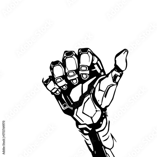 Cartoon vector illustration of a running boy holding a gun and a cigarette