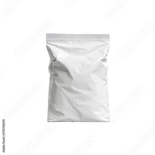 Blank White Stand-Up Pouch Packaging Mockup