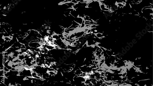 Abstract black and gray texture with sharp irregular splashes and bold flat tones. Fragmented ink blots, cracked stone surfaces, or abstract camouflage. Modern minimalistic chaotic design
