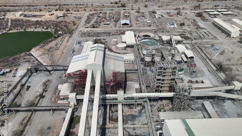 Orapa diamond mine processing plant in Central Botswana, Africa