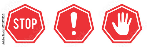TRAFFIC SIGNS ICON VECTOR 