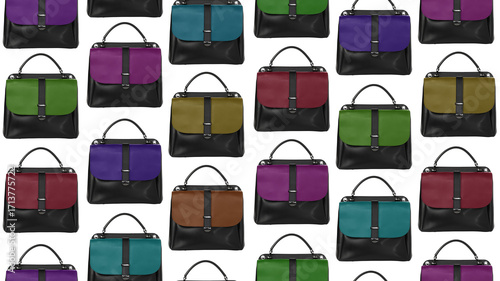 Women's print repeating with different color design solutions.