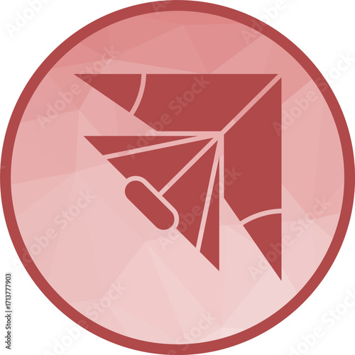 Hang Glider icon vector image. Suitable for mobile apps, web apps and print media.
