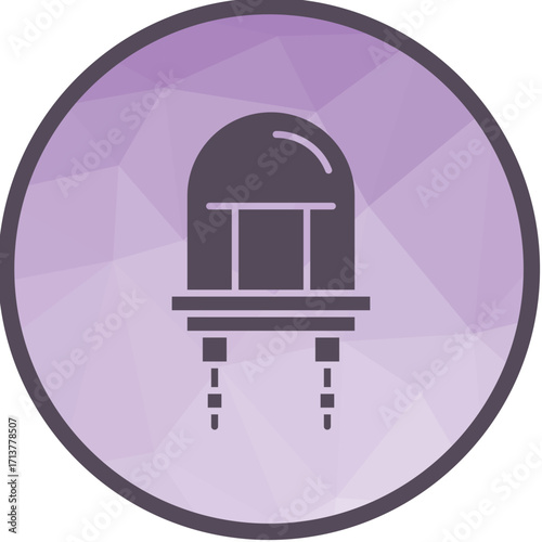 Light Emitting Diode icon vector image. Suitable for mobile apps, web apps and print media.