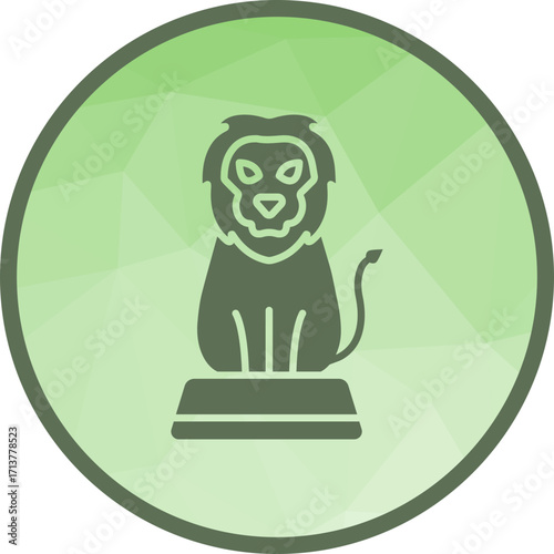 Lion Performing icon vector image. Suitable for mobile apps, web apps and print media.